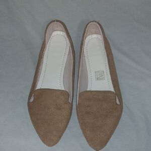 Tan Faux Suede Women's Loafers Size 7.5/8